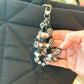 Bag Charm- Black and White Butterfly