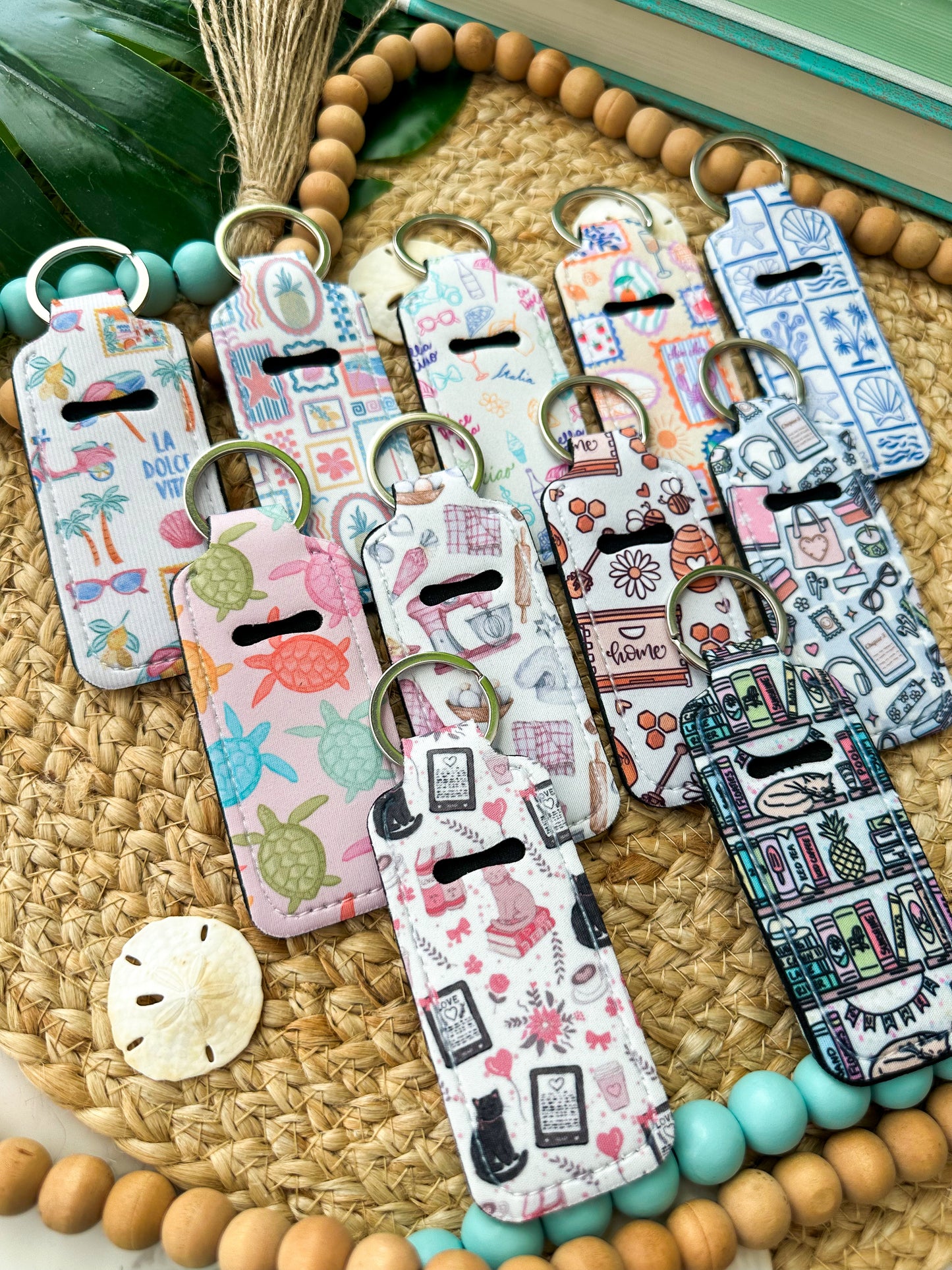 Chapstick Holder Keychain (Pattern Set 3)