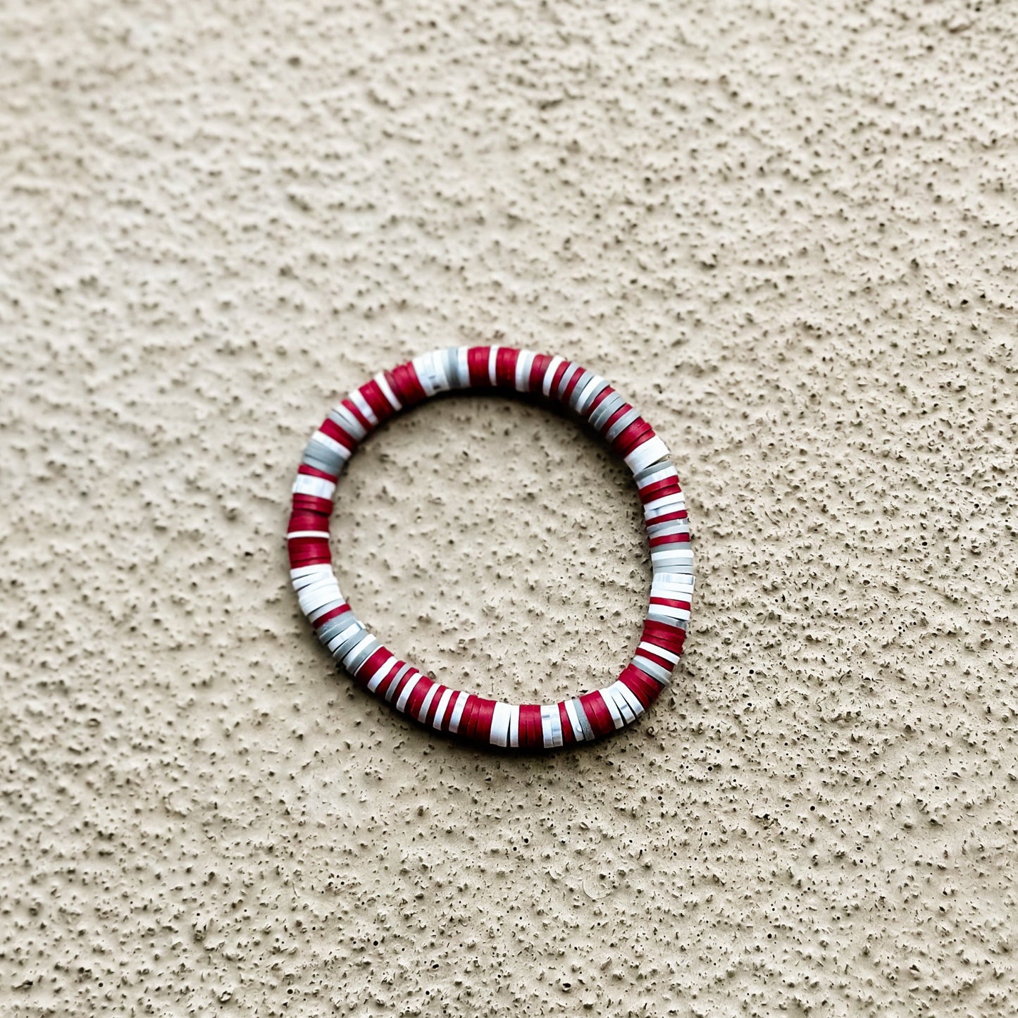 Maroon and Gray Bracelets- Choose from 4 Fun Patterns