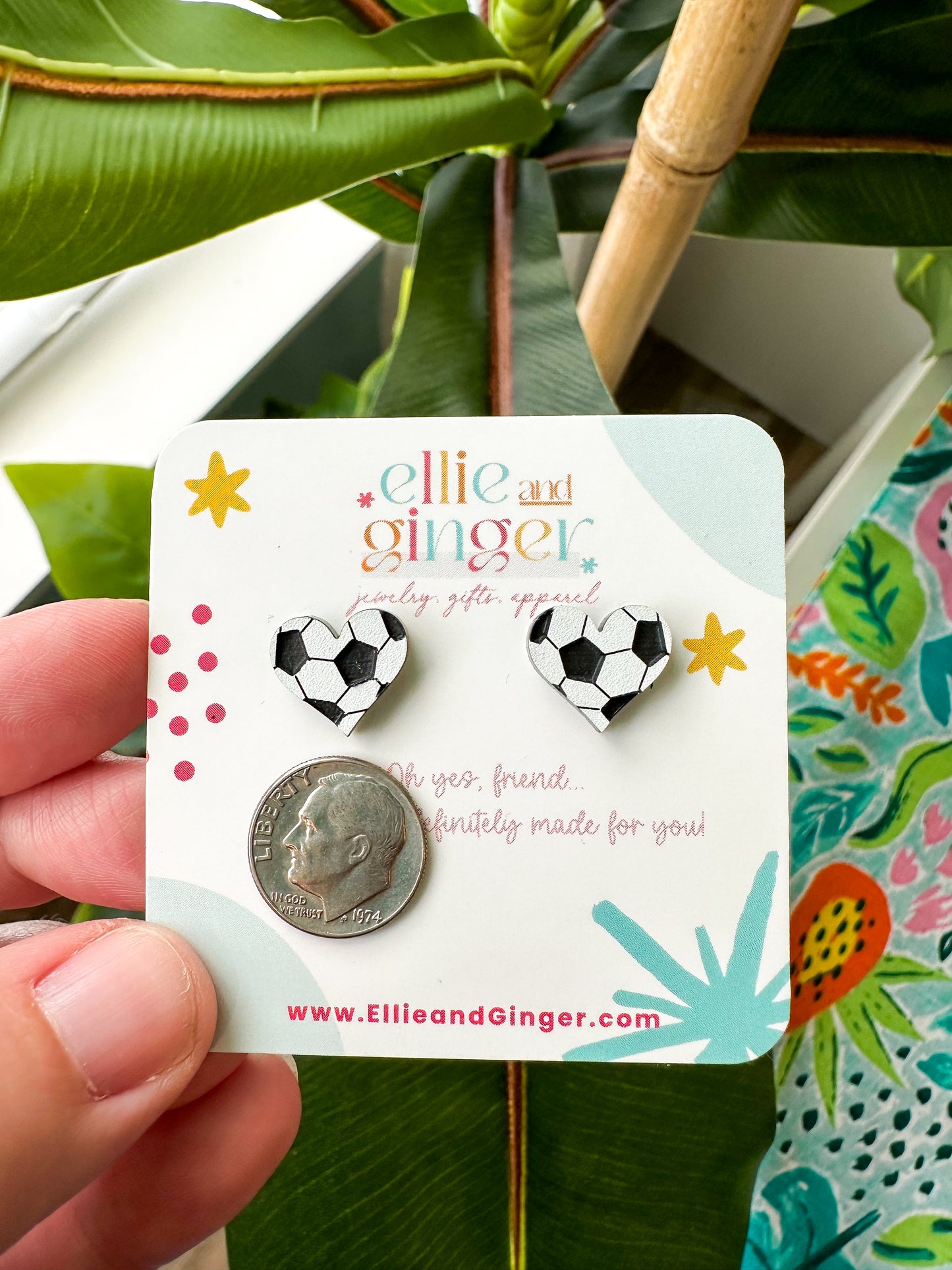 Soccer Stud Earrings- Acrylic