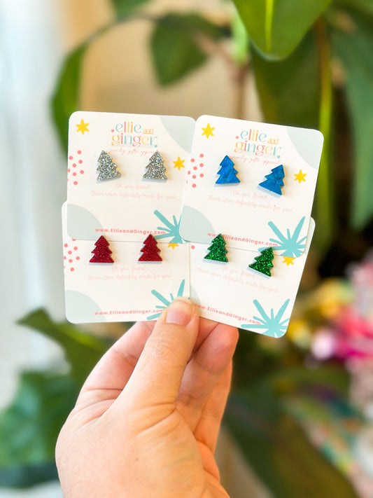 Christmas Tree Stud Earrings