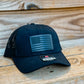 American Flag Trucker Hat- Blacked Out