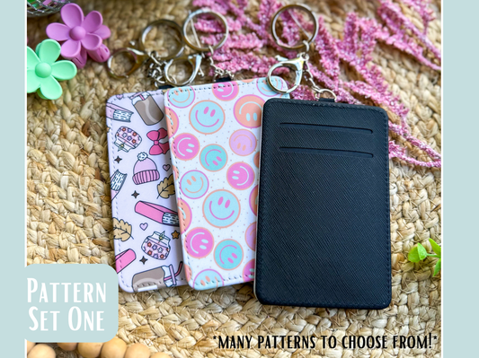 Card Holder Keychain- PATTERN SET ONE