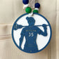 Girls Lacrosse Acrylic Bag Tag for Sports Mom