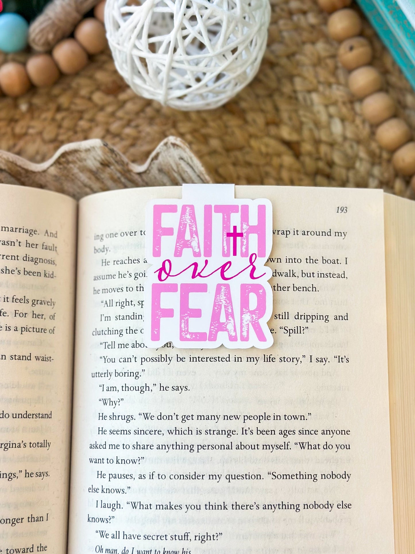 Magnetic Bookmark- Faith Over Fear