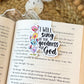 Magnetic Bookmark, Psalms 89:1, Birds, I will sing of the goodness of God, Bible verse