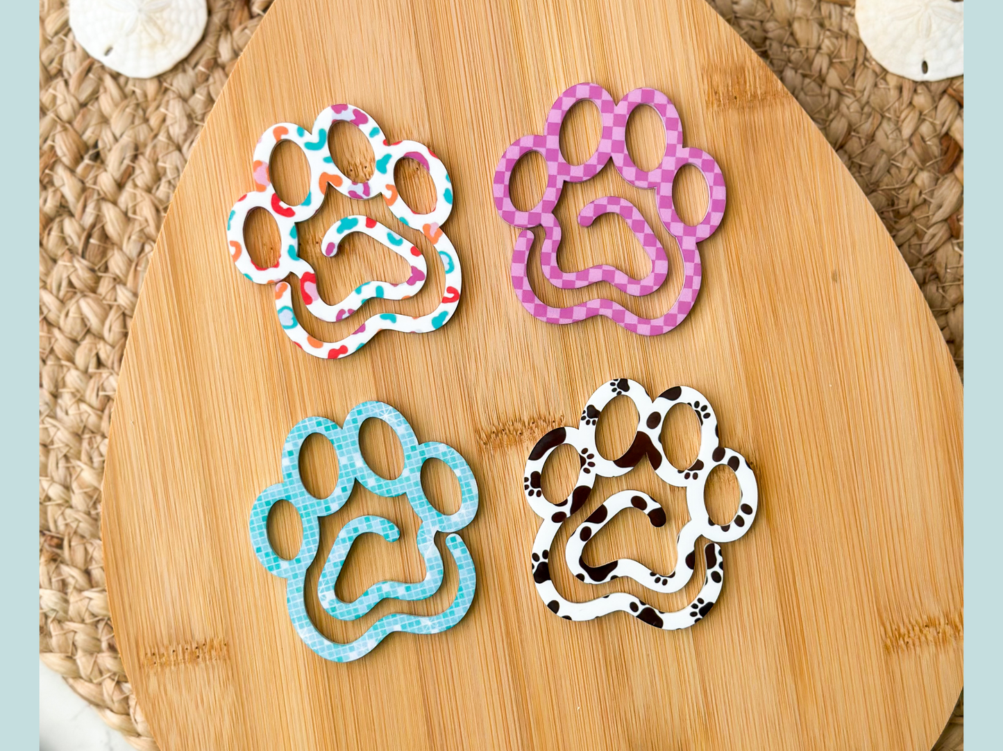 Acrylic Paw Print Bookmark