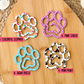 Acrylic Paw Print Bookmark