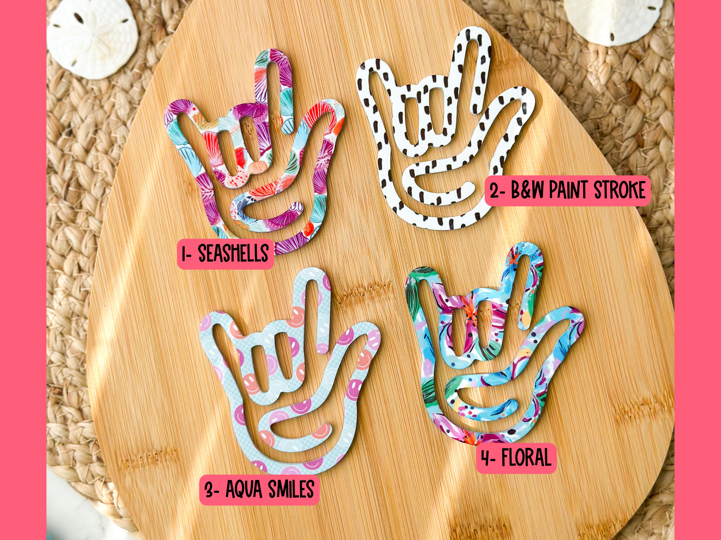 Acrylic ASL I Love You Bookmark