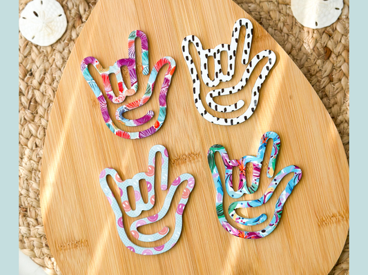 Acrylic ASL I Love You Bookmark