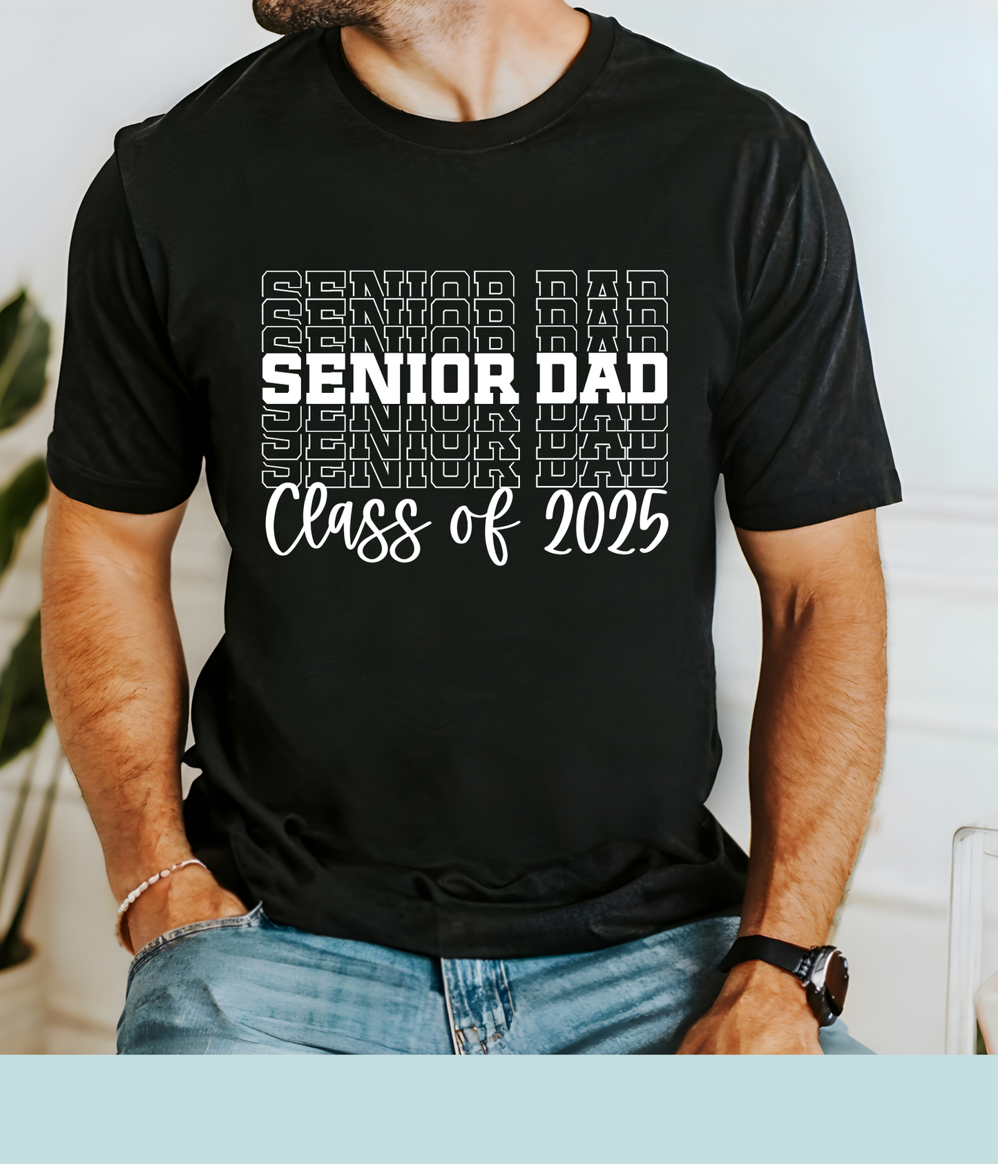 Senior Dad Shirt- Stacked Letters