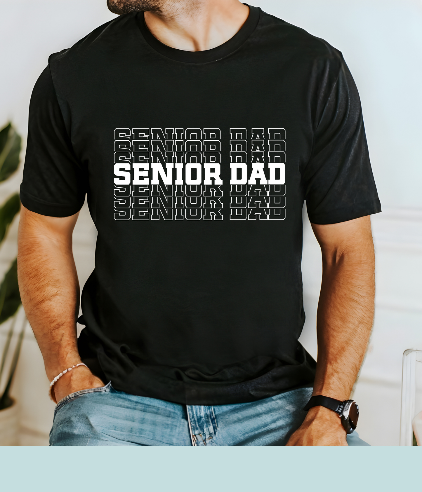 Senior Dad Shirt- Stacked Letters