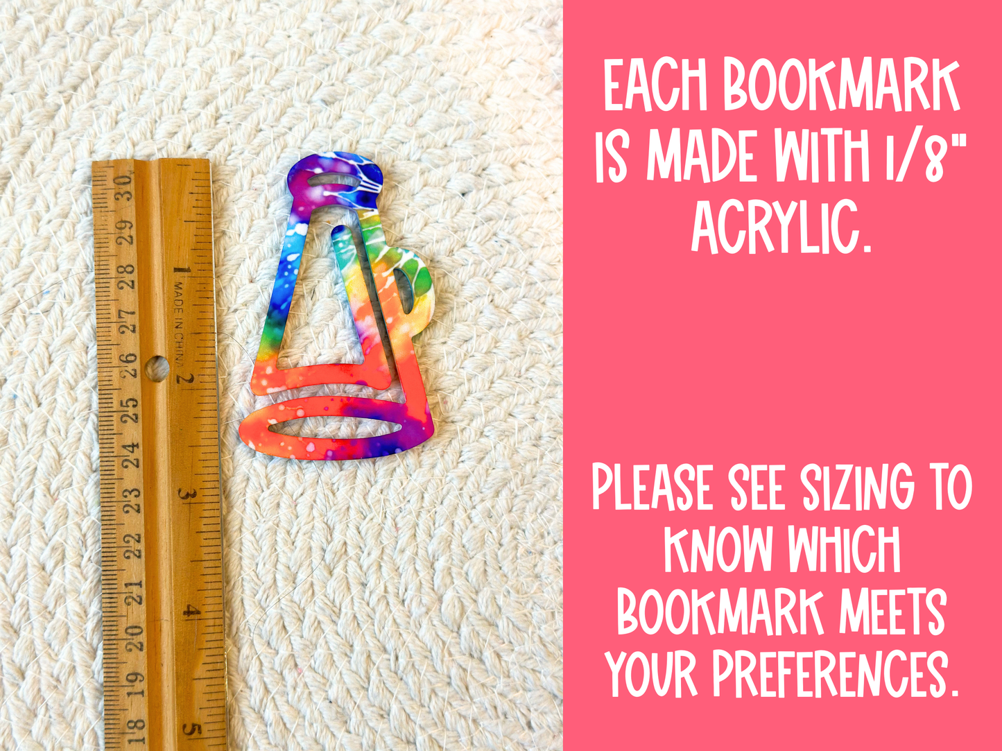 Acrylic Megaphone Bookmark