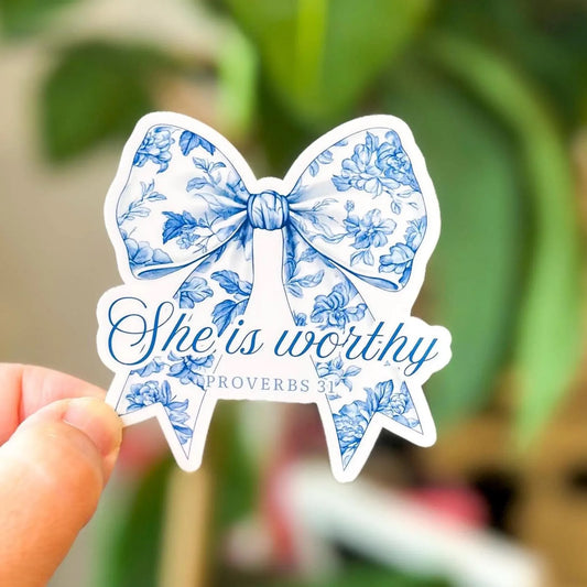 Sticker- Proverbs- She Is Worthy