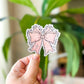 Sticker- Pink Coquette Bow- Proverbs 31:25