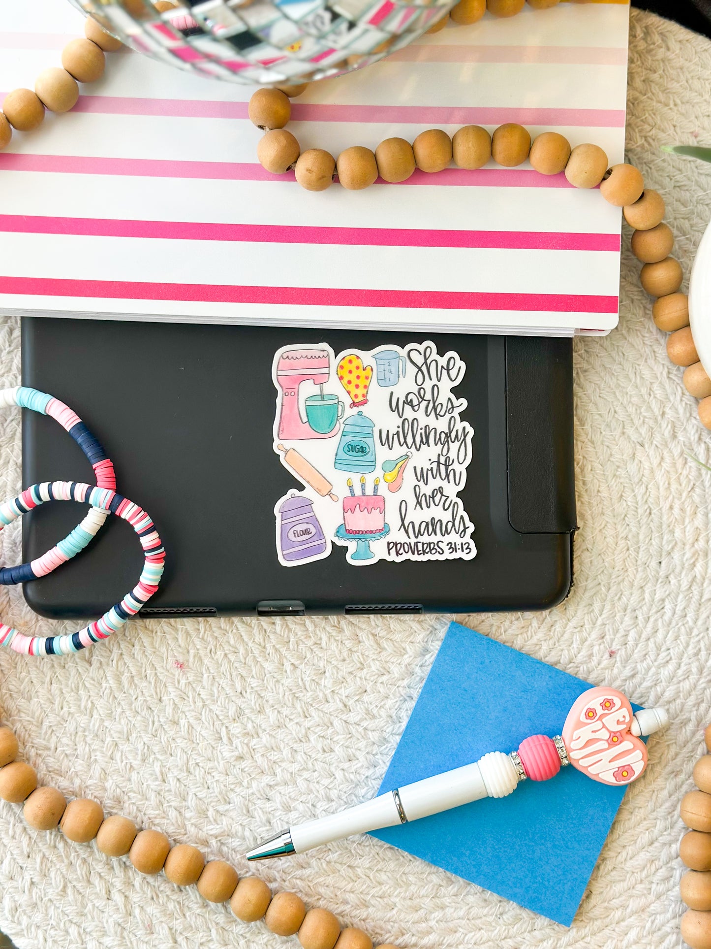 Sticker- Proverbs 31:13- Baker