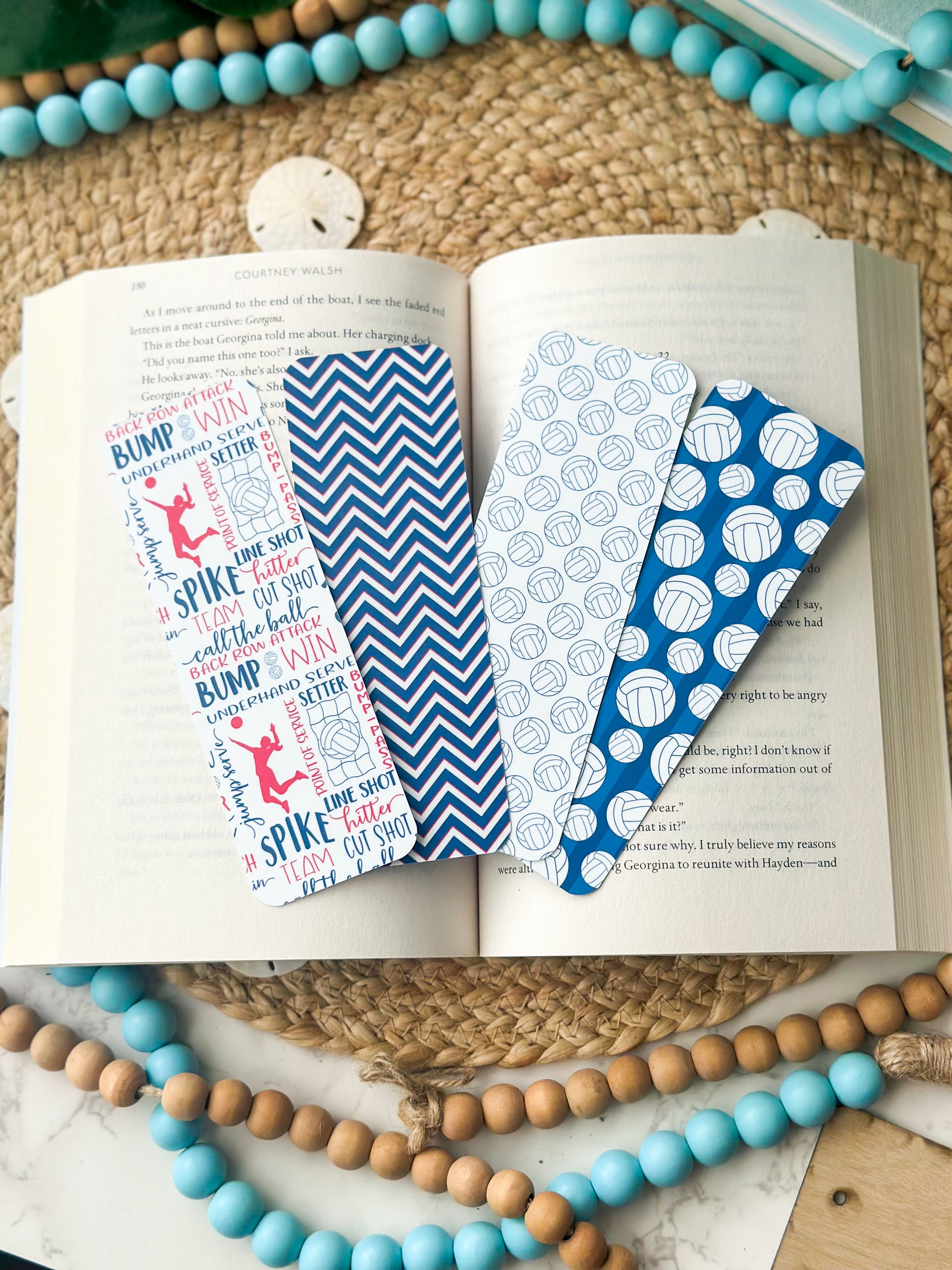 Bookmarks with volleyballs