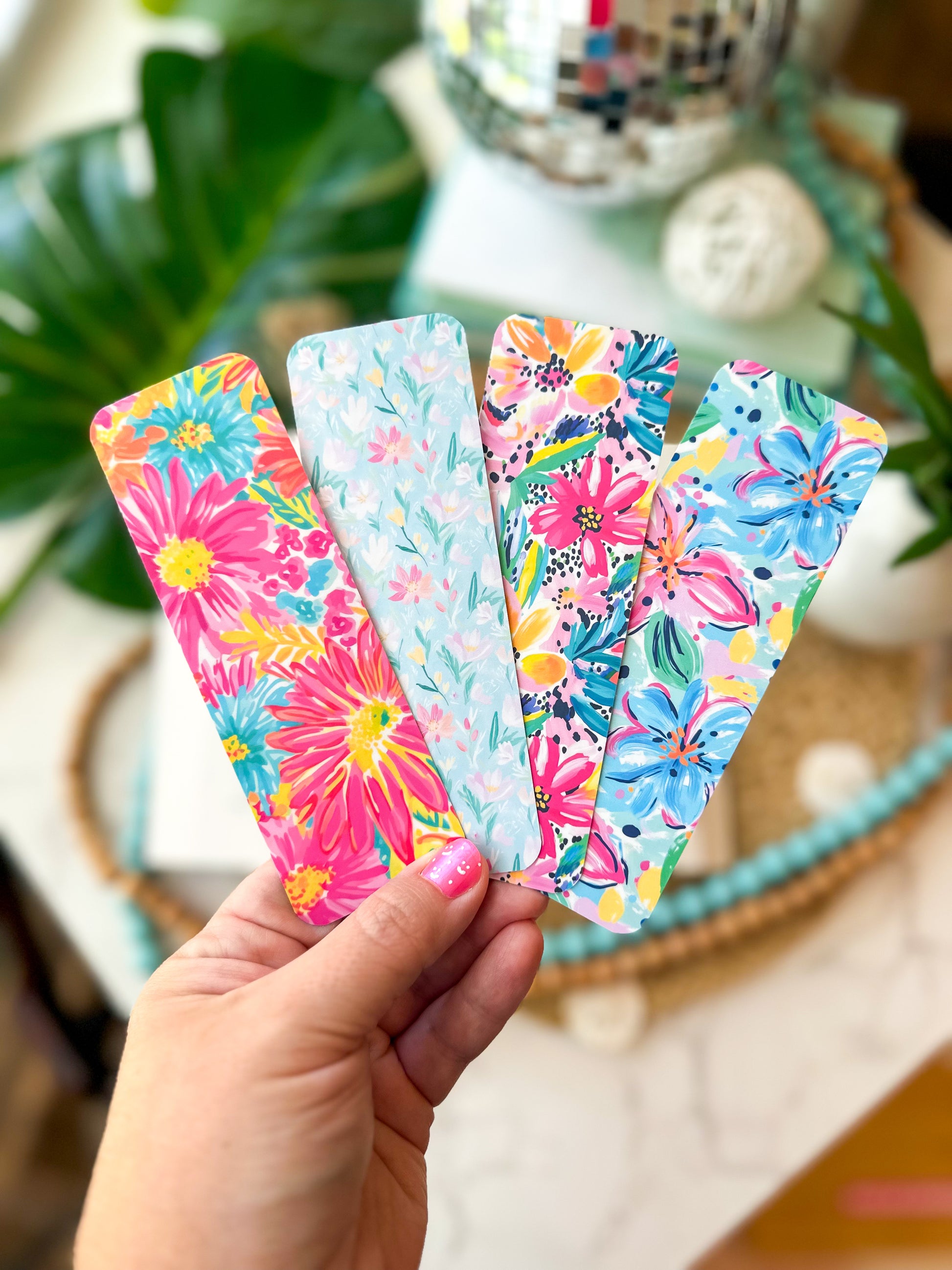 Watercolor Floral bookmarks