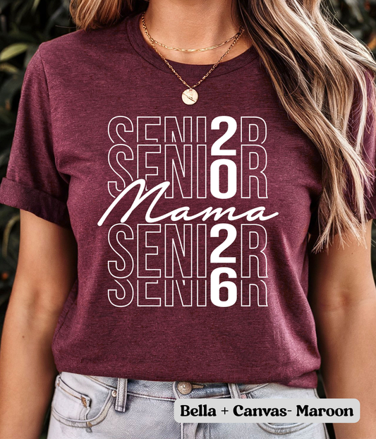 Senior Mom Vertical Stack- T-shirt
