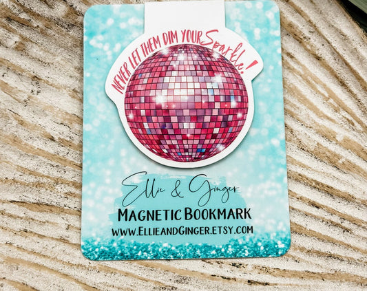 Disco Ball Magnetic Bookmark