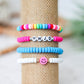 Colorful Clay Disc Bracelets