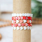 Pink and White Heart Bracelet